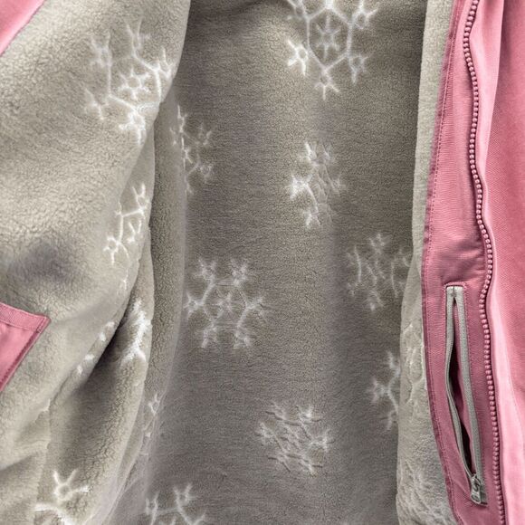 Woolrich Blossom Pink Women's Winter Coat Size XL Fleece Snowflake Lining EUC - Picture 7 of 7
